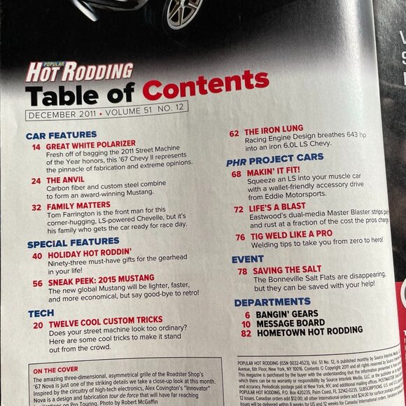 Popular Hot Rodding Magazine December 2011 Vol 51 No 12 u Custom Tricks - Picture 3 of 6